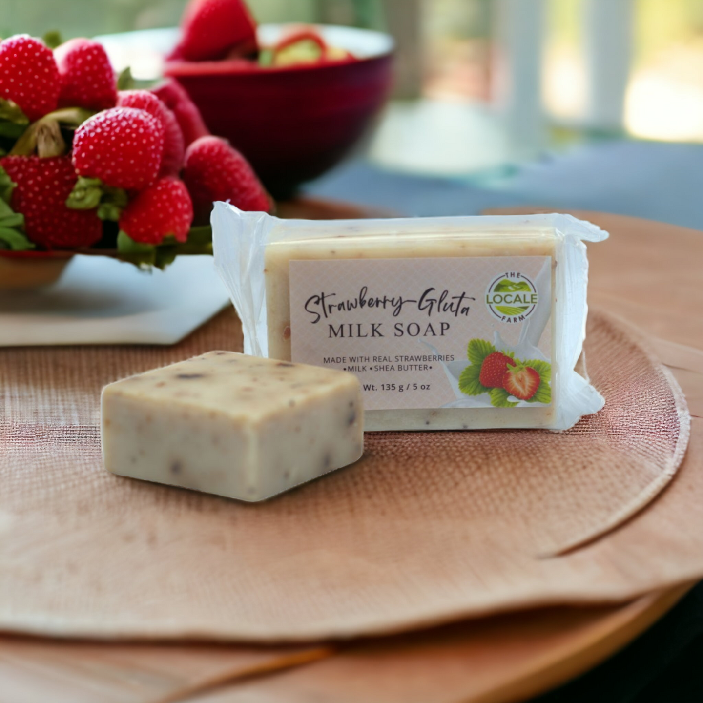 Strawberry Gluta Milk Soap -135 grams
